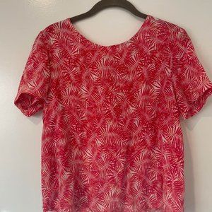 Amour Vert Short Sleeve Silk Top